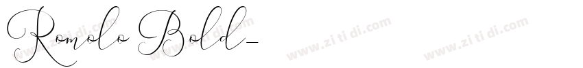 Romolo Bold字体转换